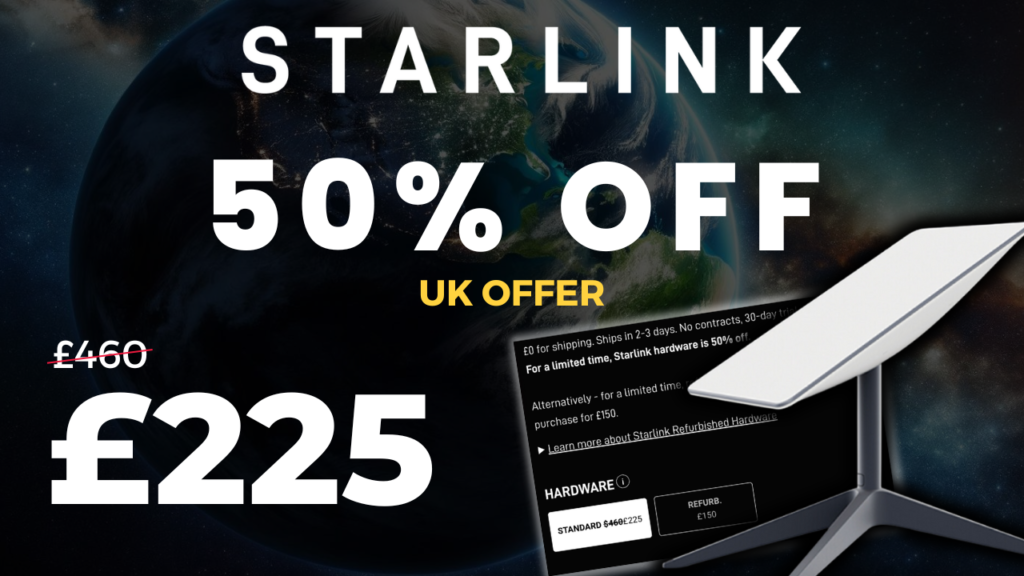 Starlink UK offer 50% off